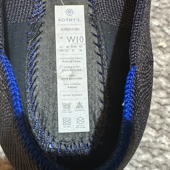 EEUC Rothy's The Point II Black pointed toe flats size 10W - Picture 6 of 7